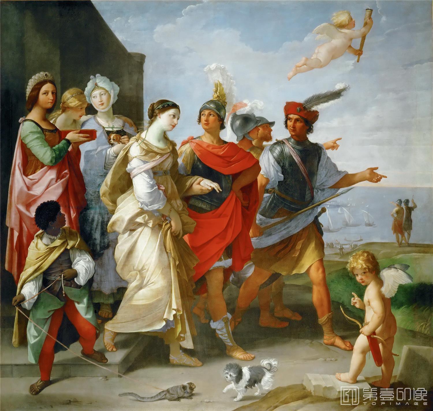 油画-卢浮宫-Guido Reni (1575-1642)Abduction of Helen-0845